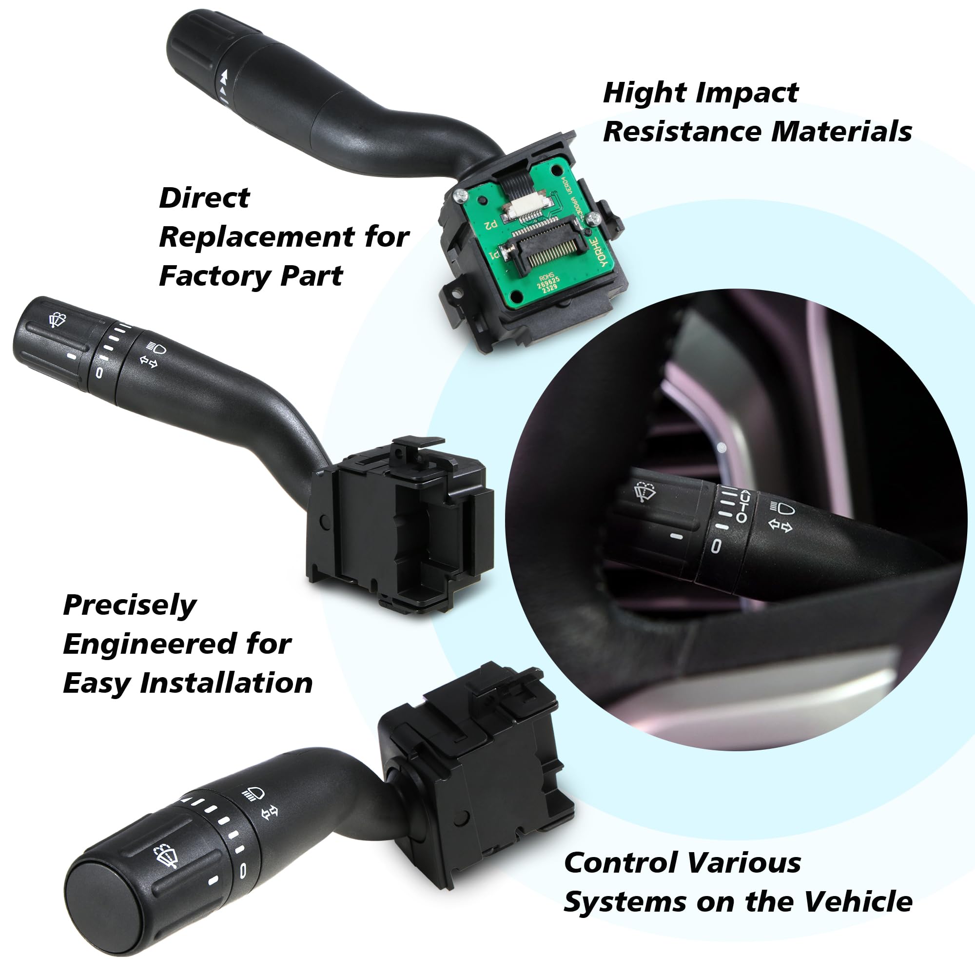 BASIKER SW-6874 plug-and-play setup simplifies installation with plug connectors.
