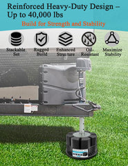 Basima Trailer Jack Blocks show 6-inch height, stackable for adjustable RV leveling.