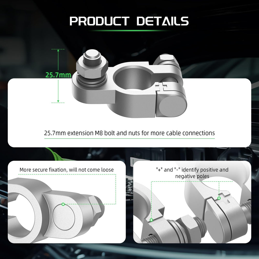 Bateria Power anti corrosion washers reduce terminal wear and current loss
