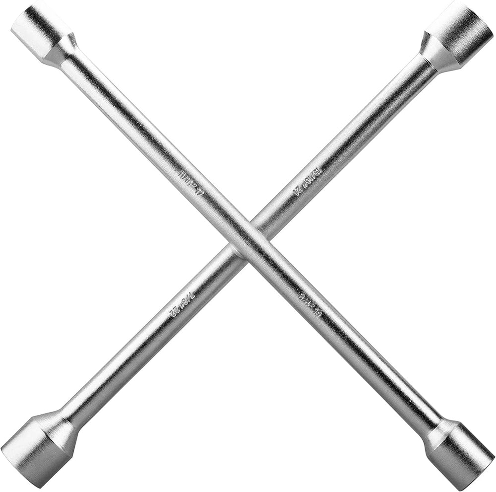 Bates Choice 14inch cross wrench provides strong leverage for stubborn lug nuts.