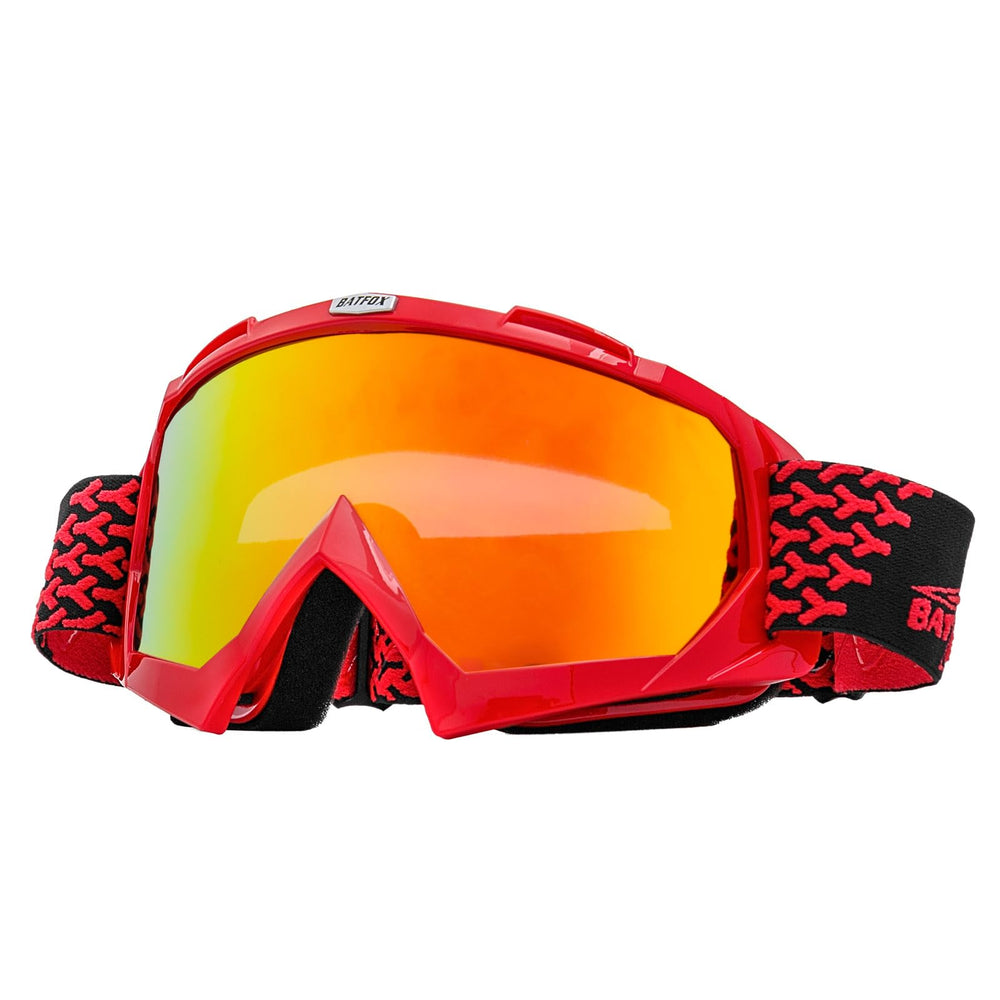 BATFOX dirt bike goggles with anti-slip strap for secure riding.