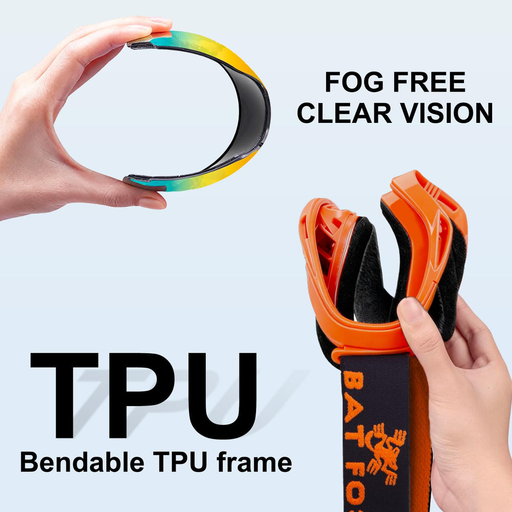 Bendable frame folds flat for compact storage in the included bag.