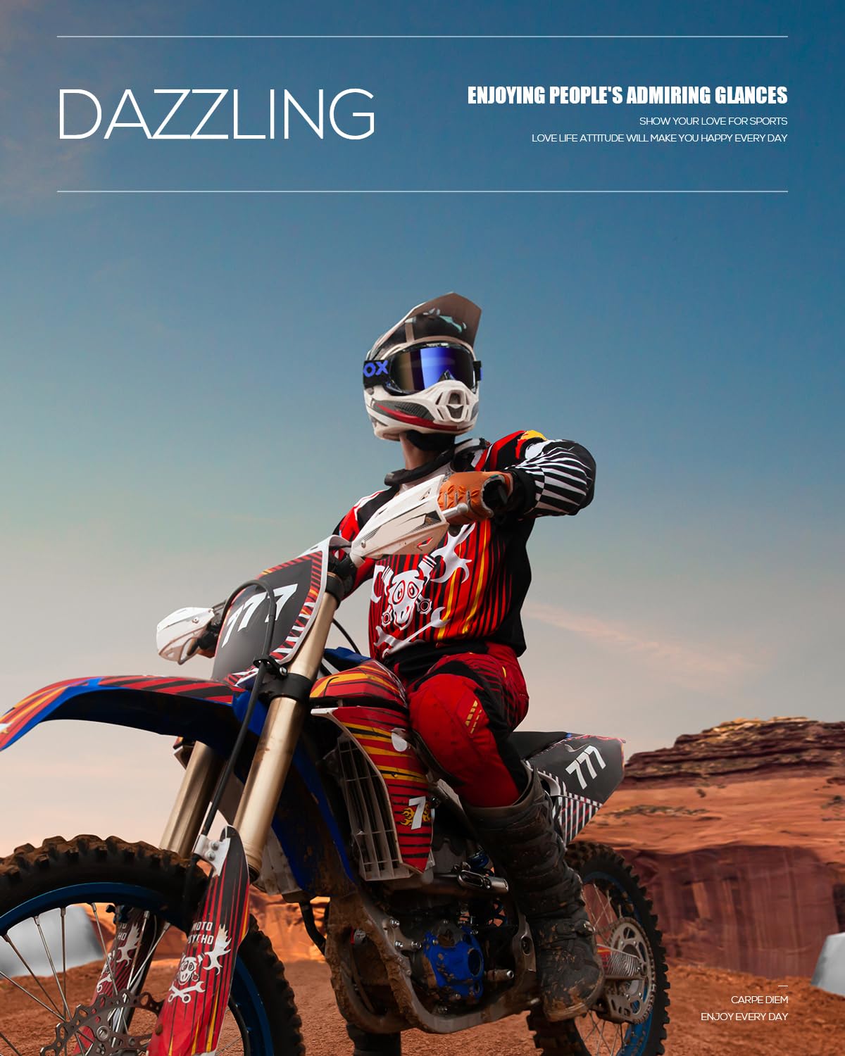 BATFOX Dirt Bike Goggles offer UV protection for eye comfort