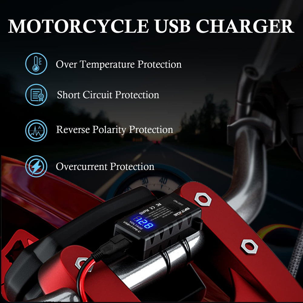 BATIGE three installation options for flexible motorcycle mounting.