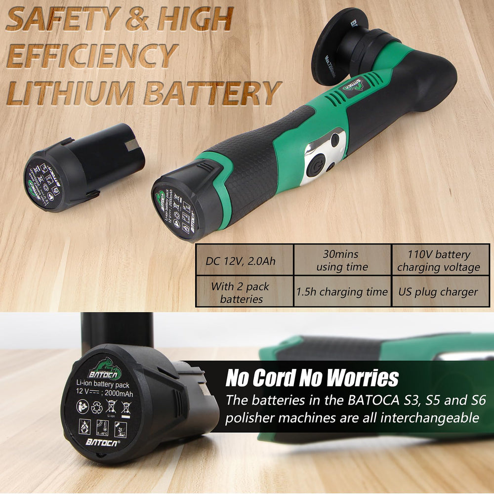 BATOCA S5 six-speed control for wax, polish, and defect removal.