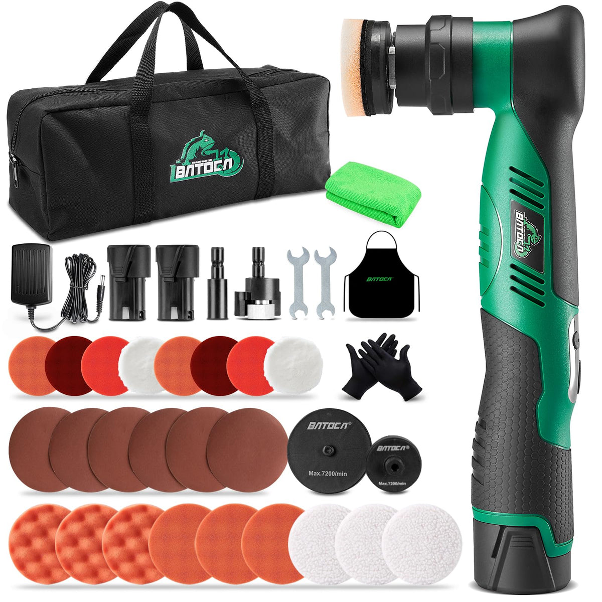 BATOCA S5 cordless polisher ready for assembly and setup, quick-start ready.