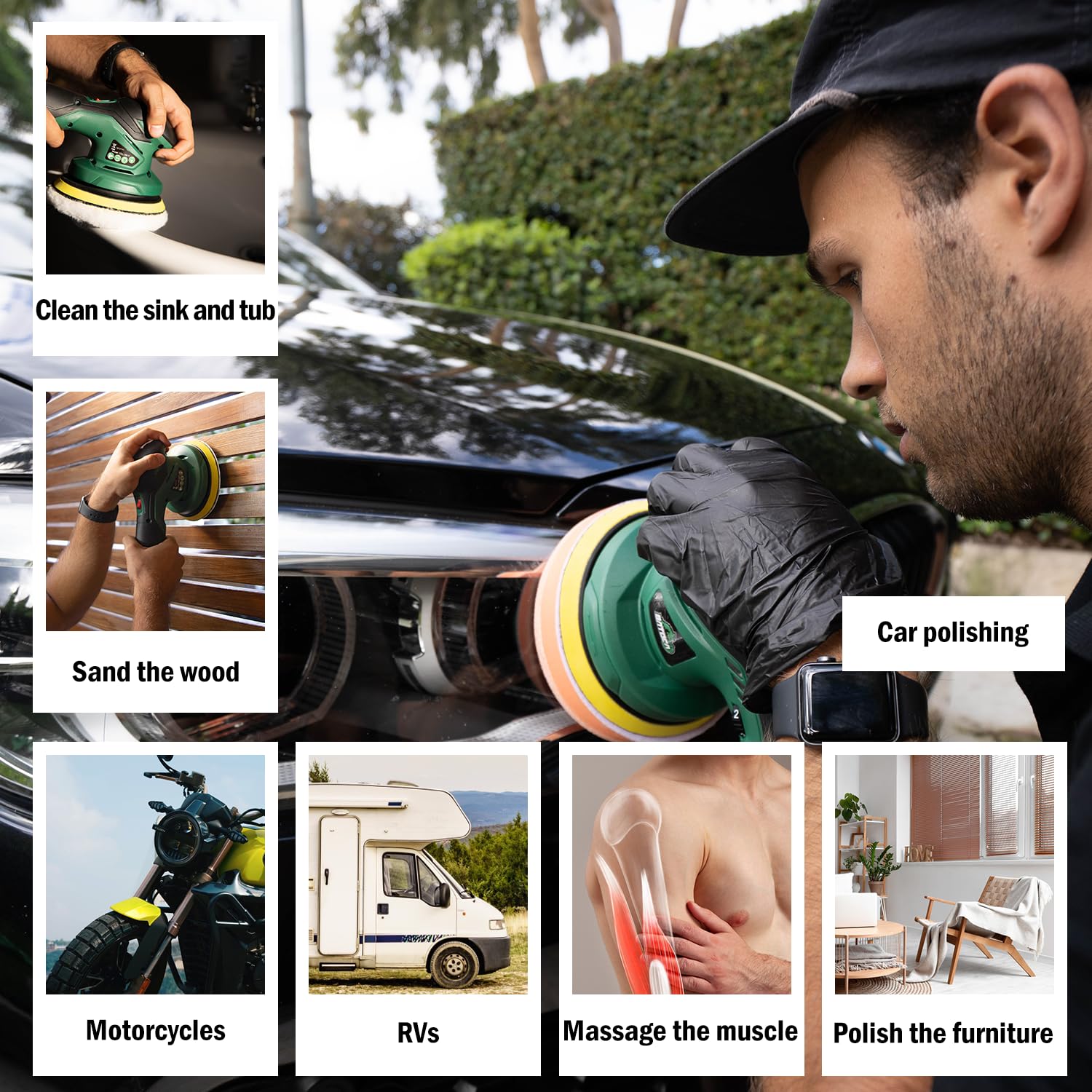 Batoca durable ABS shell guards internal components during car detailing.