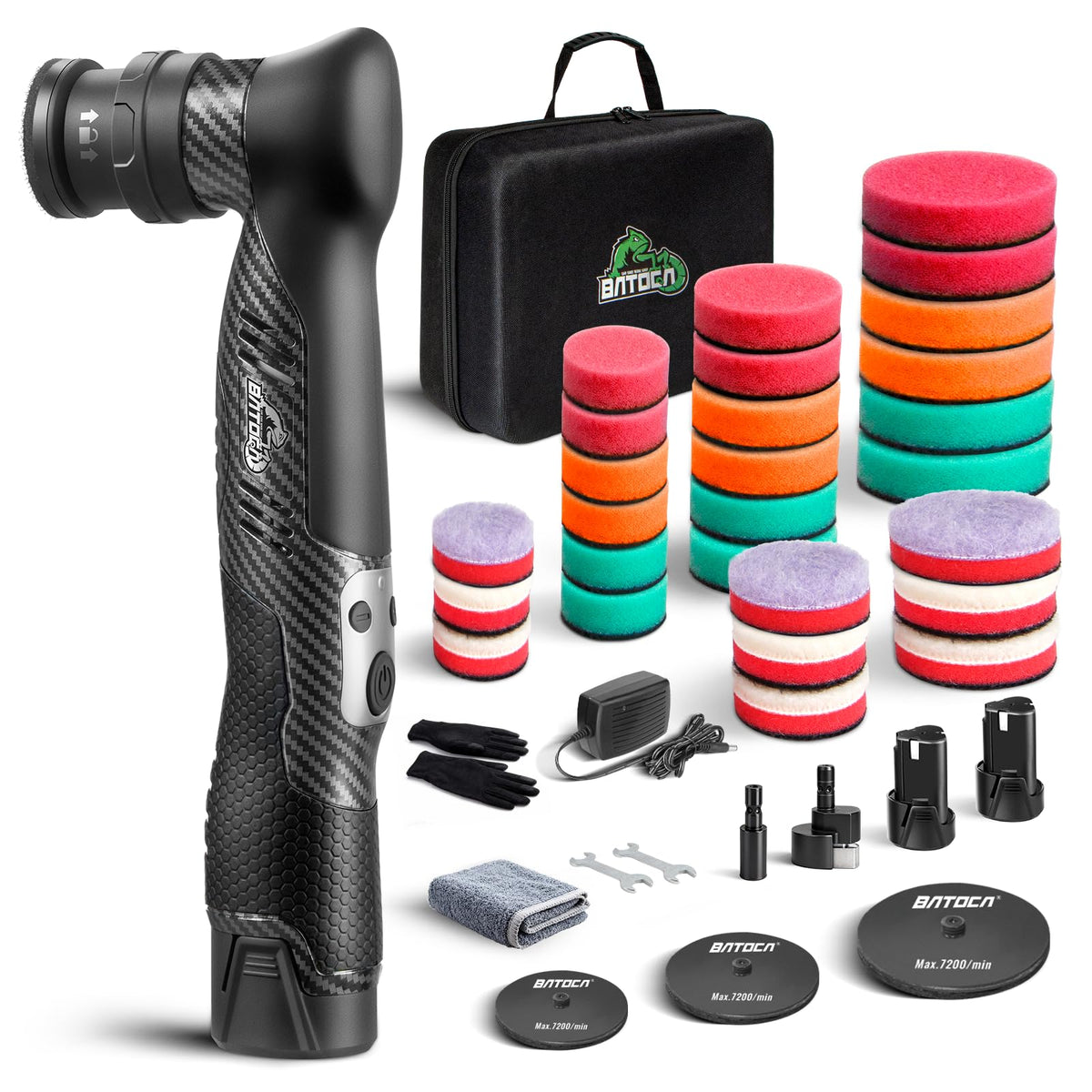 BATOCA S5 cordless polisher with 1-inch pad for precise small-area detailing