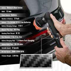 BATOCA S5 cordless polisher with 2-inch pad for mid-size panels and efficient buffing