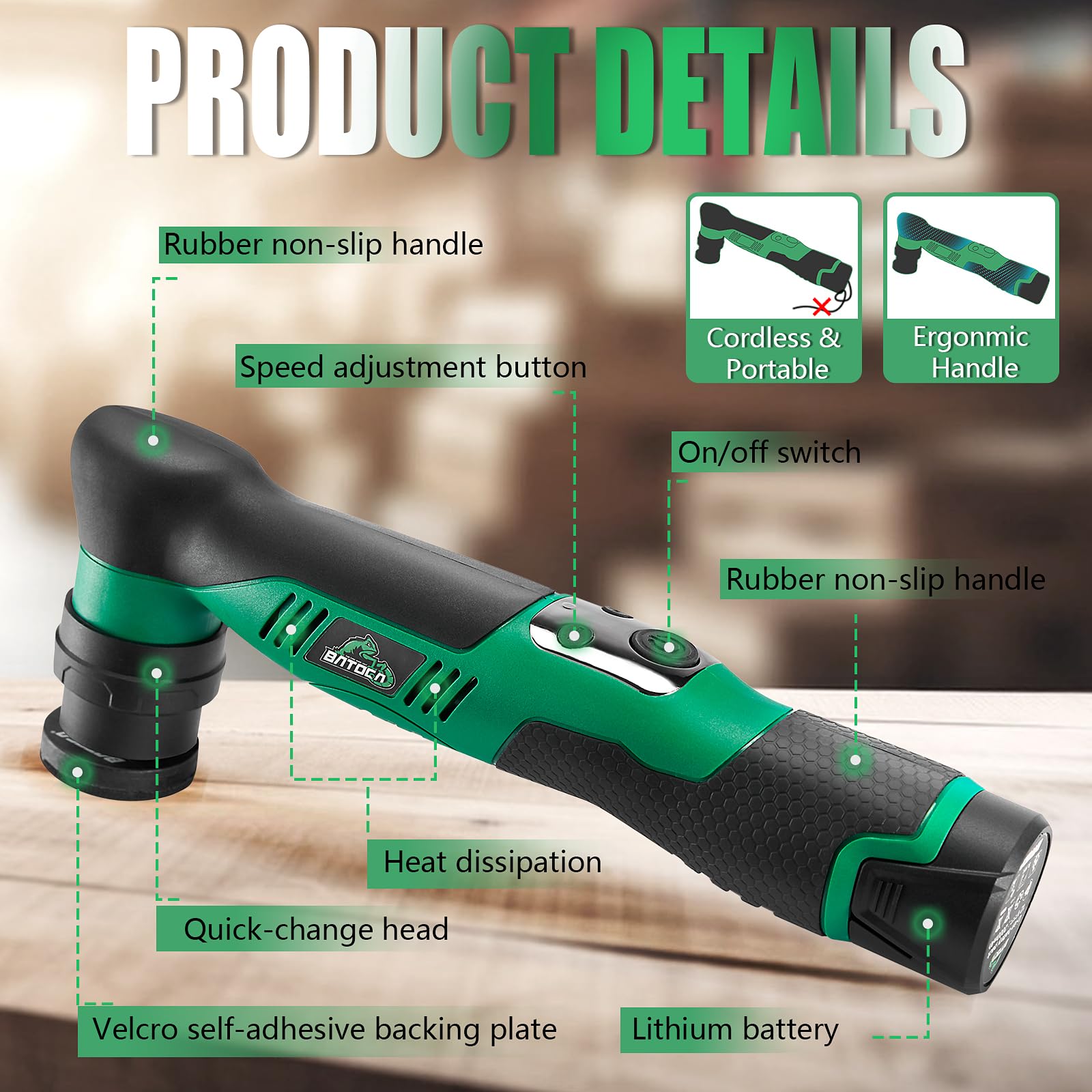 Batoca S5 variable speed control to tailor polishing intensity.