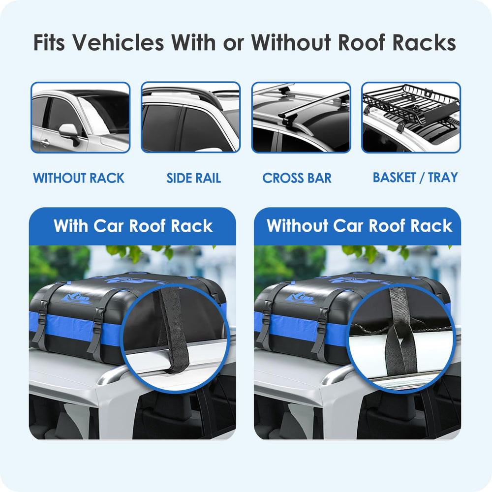 BATSUVCER anti-slip mat keeps bag stable on roof.