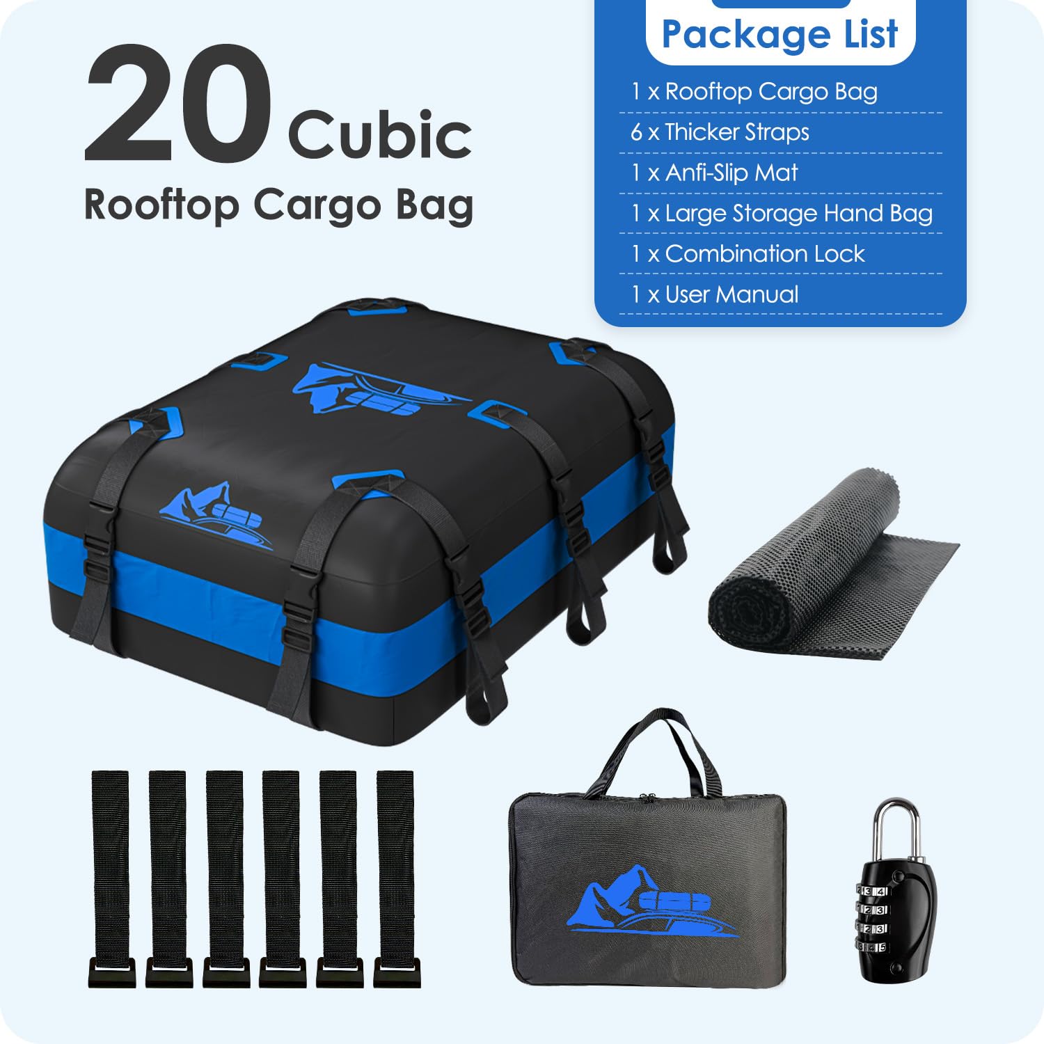 BATSUVCER 20 cu ft space clears interior for passengers' comfort.