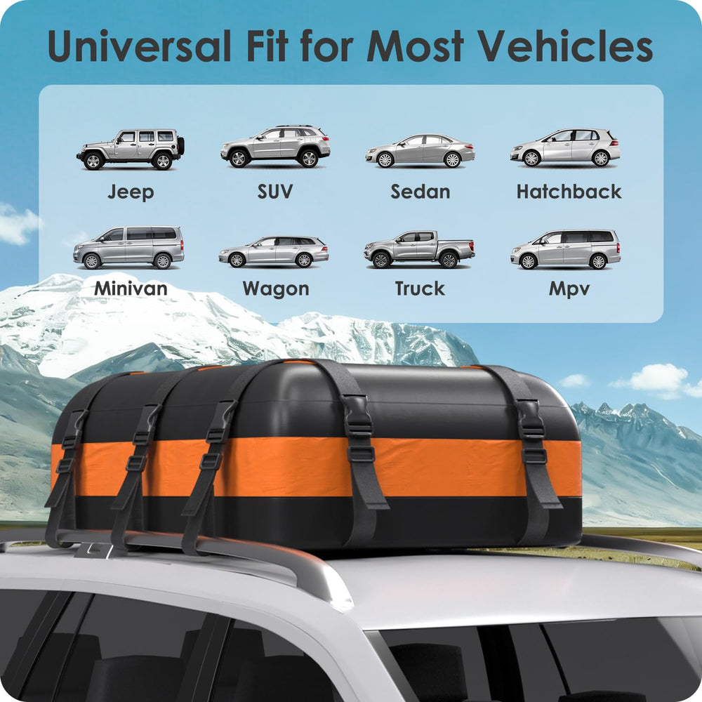 BATSUVCER ten 5 cm straps securing load on roof