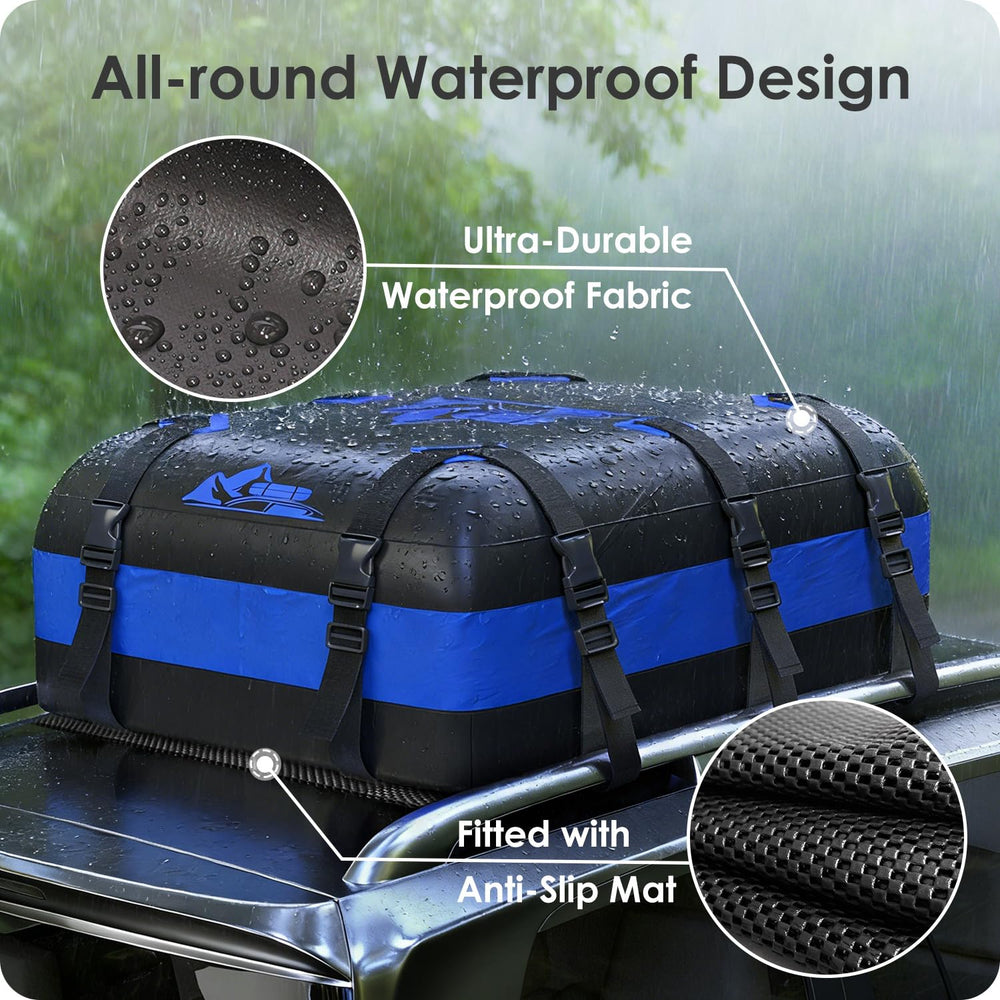 BATSUVCER waterproof coating protects luggage in wet weather.