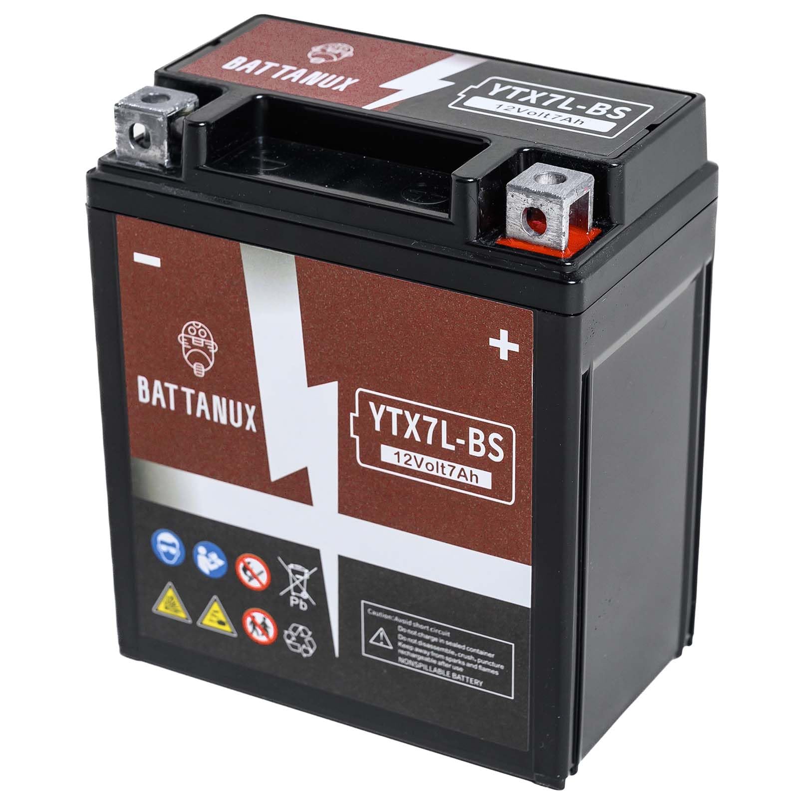 Battanux YTX7L-BS battery compact dimensions ease installation.