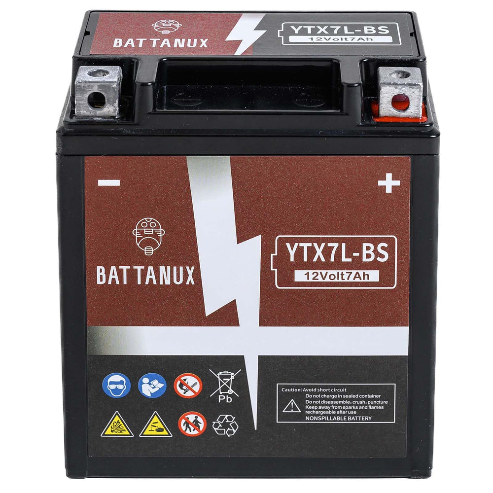 Battanux YTX7L-BS sealed maintenance-free design for reliable performance.