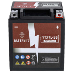Battanux YTX7L-BS sealed maintenance-free design for reliable performance.