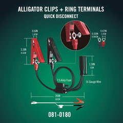 Battery Tender alligator clip closeup ensures a secure post connection