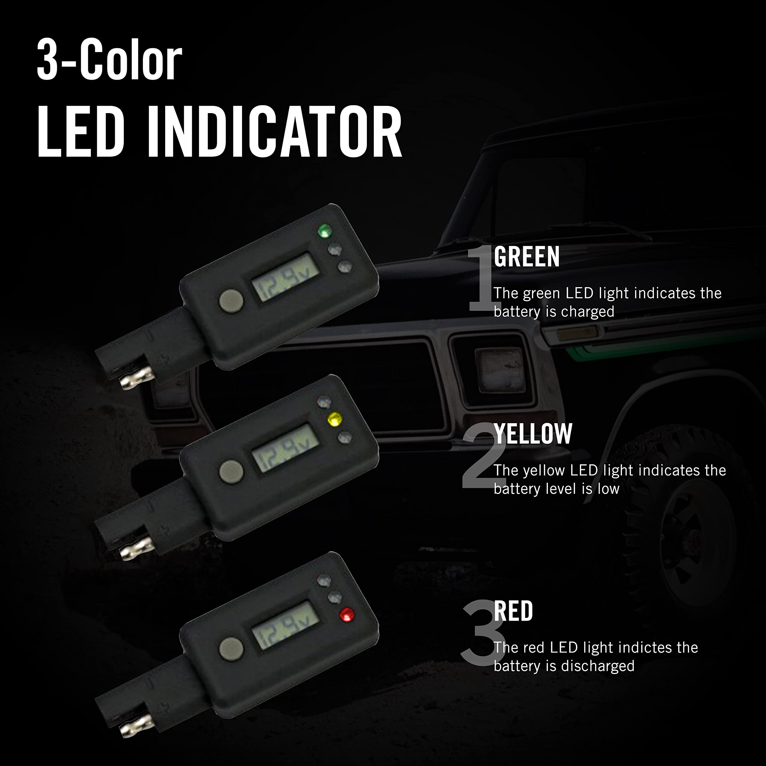 Battery Tender compact tester fits into a tool kit for on-site checks.
