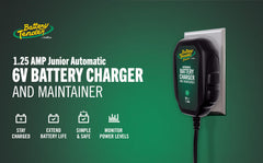 Battery Tender Junior compact size fits in tight spaces