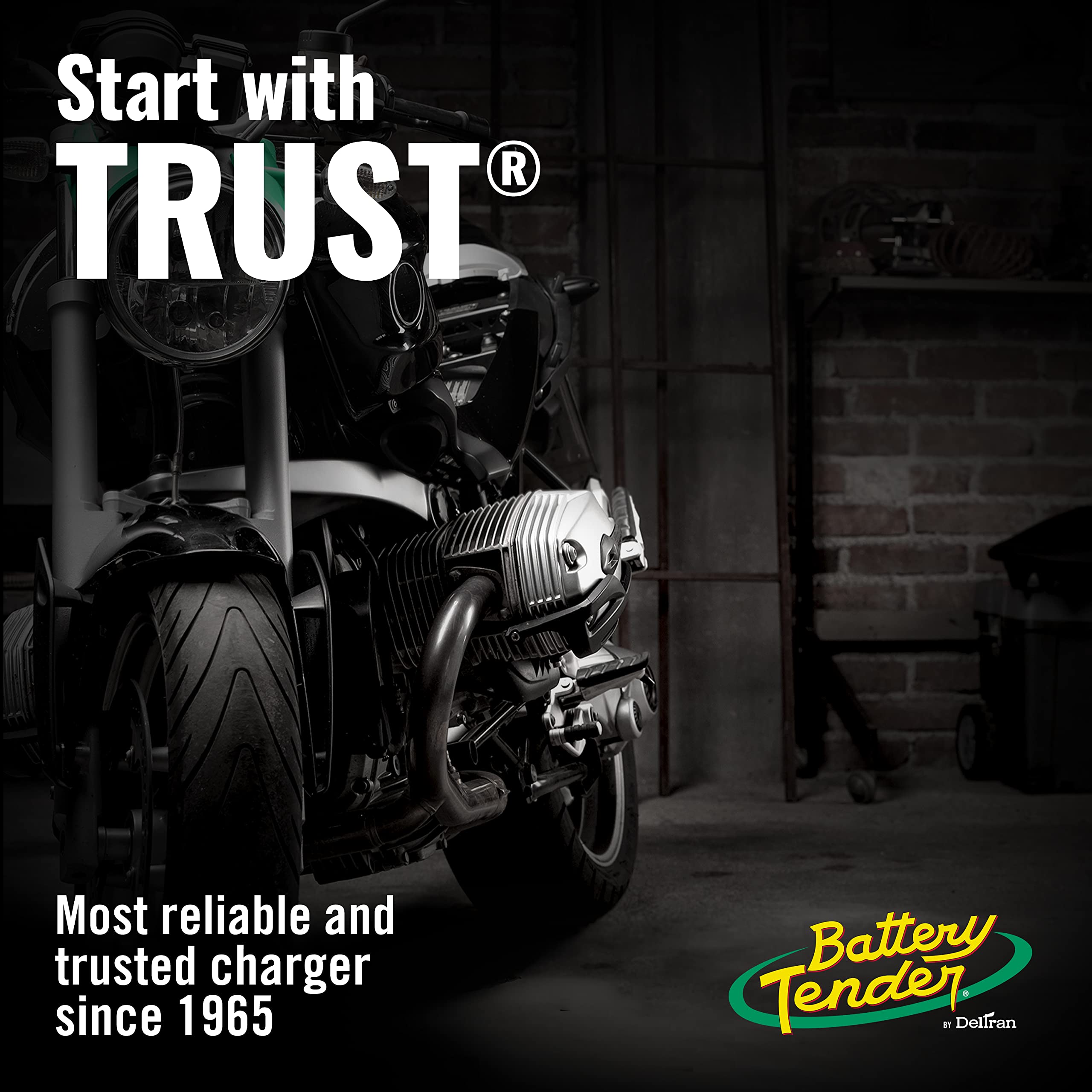 Battery Tender quick-disconnect setup enables straightforward voltage checks.
