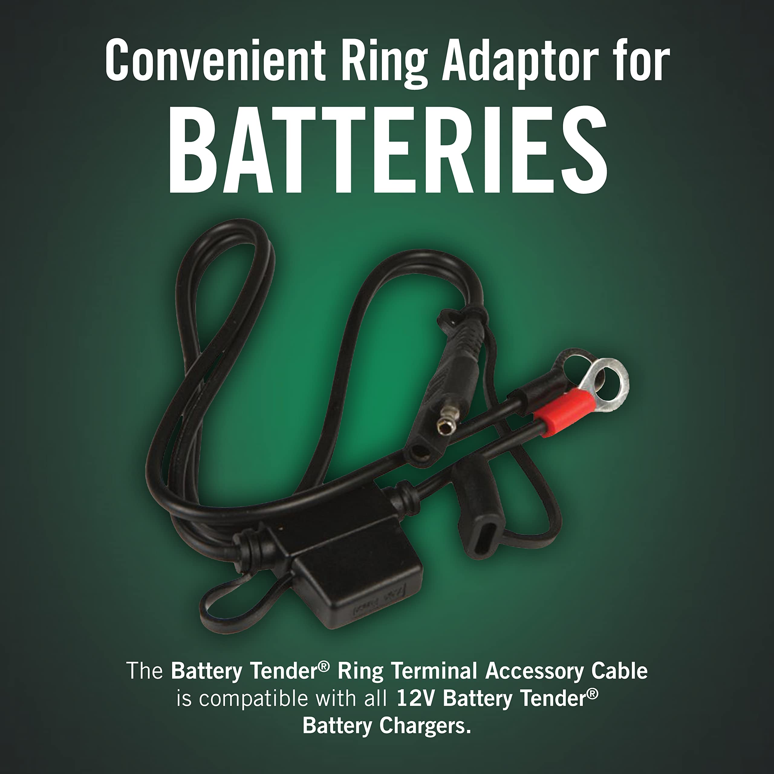 Battery Tender Ring Terminal Harness with 7.5A fuse for ongoing protection.