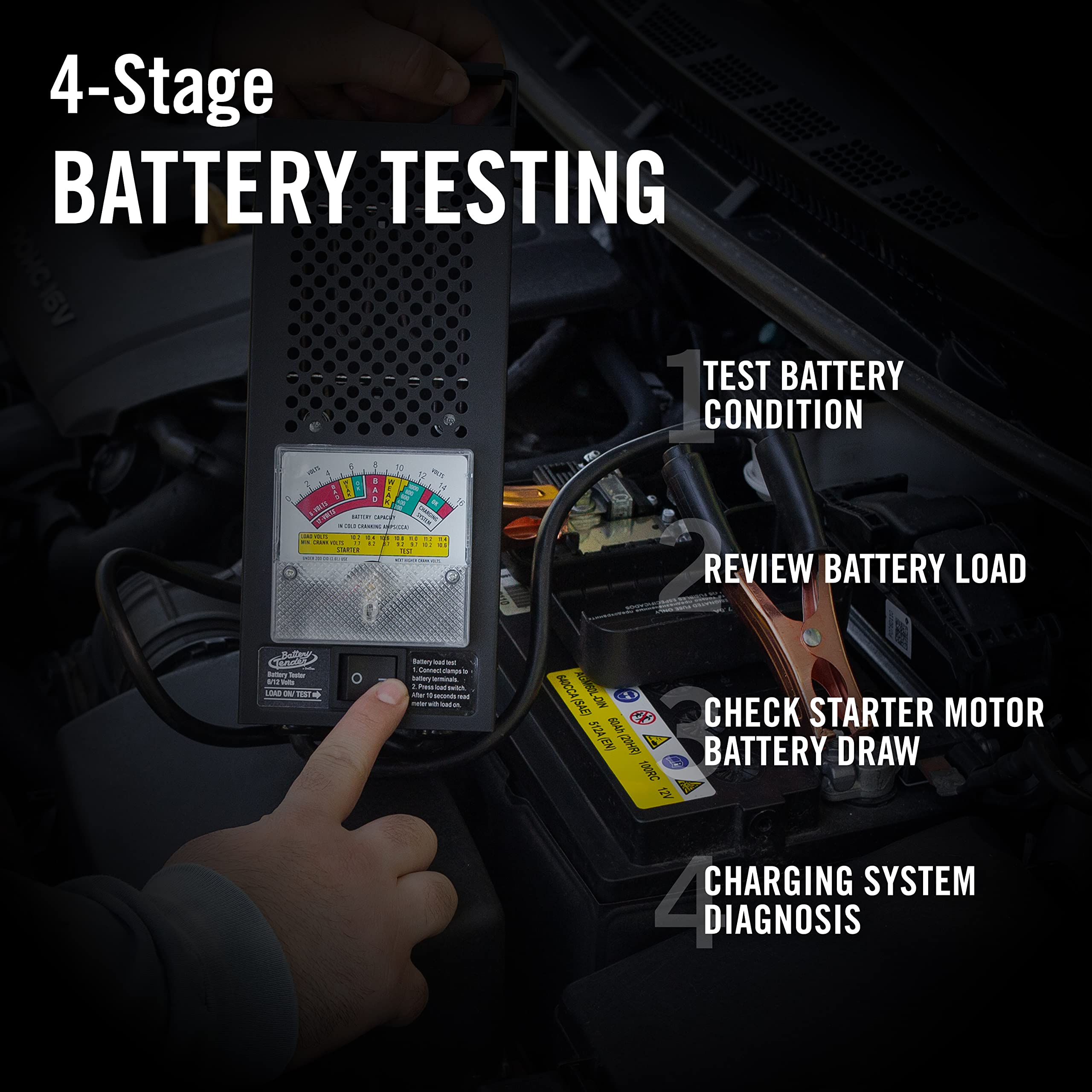 Battery Tender in use on boats and RVs for quick reliability checks.
