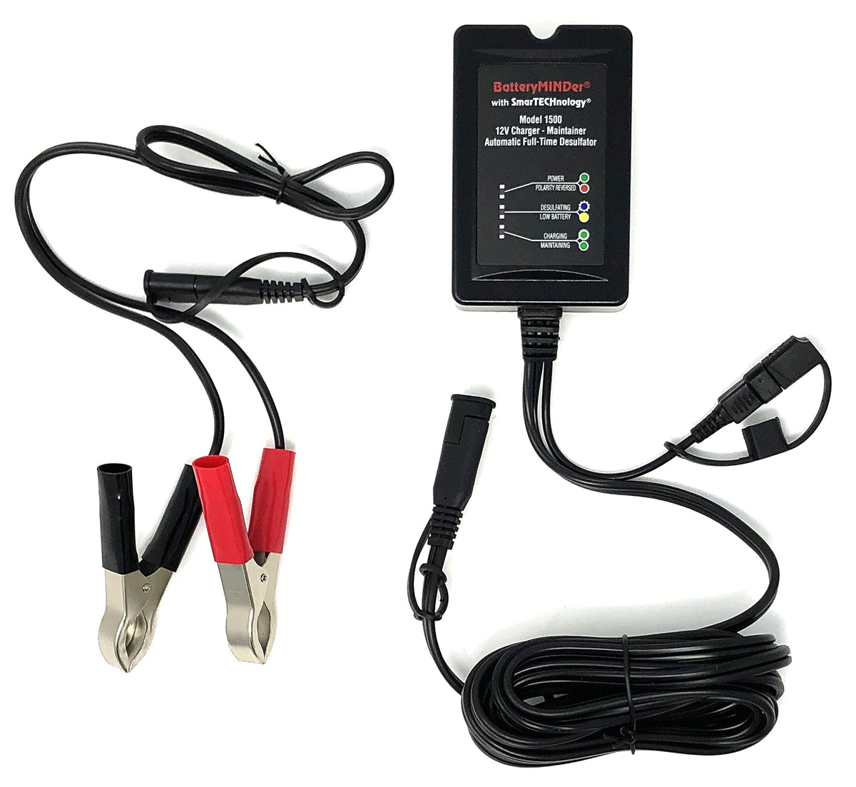BatteryMINDer 1500 with SmarTECHnology improves battery health during maintenance.