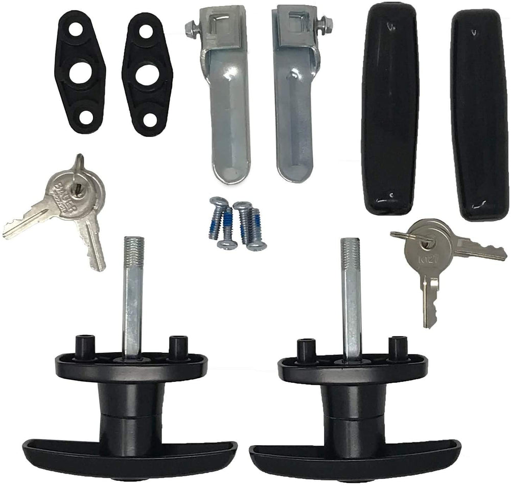 Bauer T-323T package matching T-handles lock set front view for easy access.