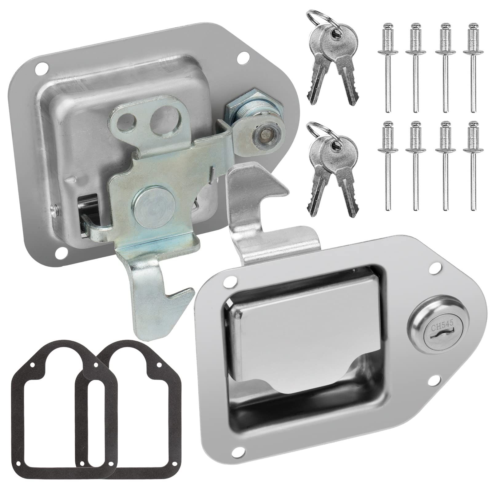 Baumfeuer rugged hardware finish on metal latch for weather resistance
