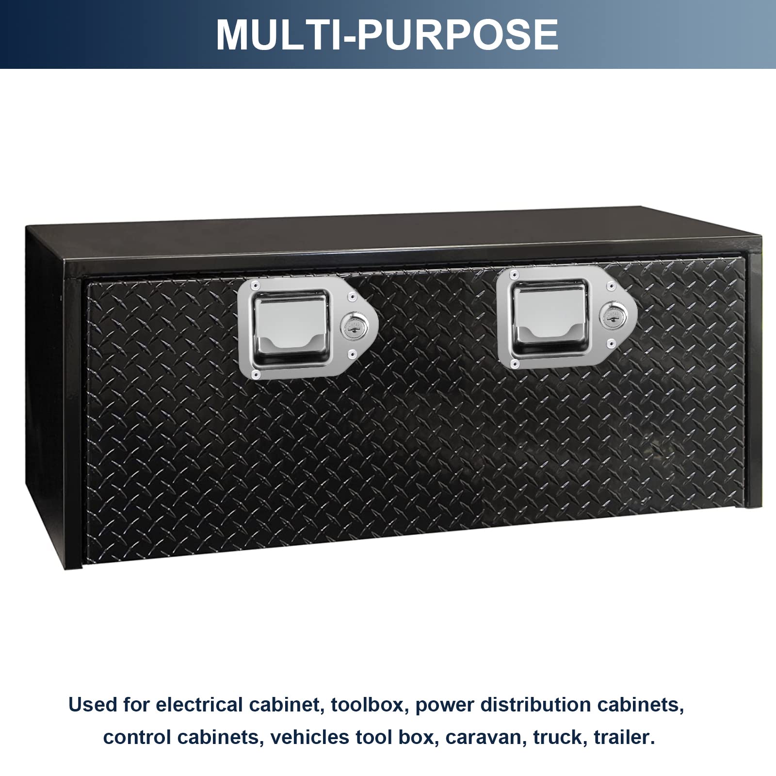 Baumfeuer RV and trailer toolbox use showing secure latches on the go