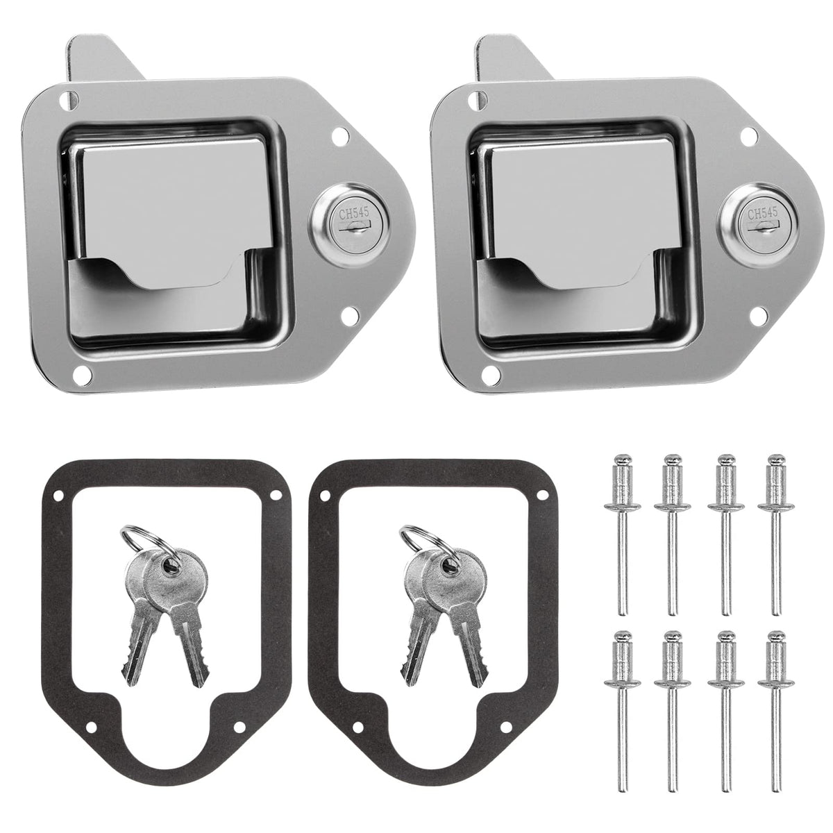 Baumfeuer truck toolbox latch in stainless steel for rugged truck use