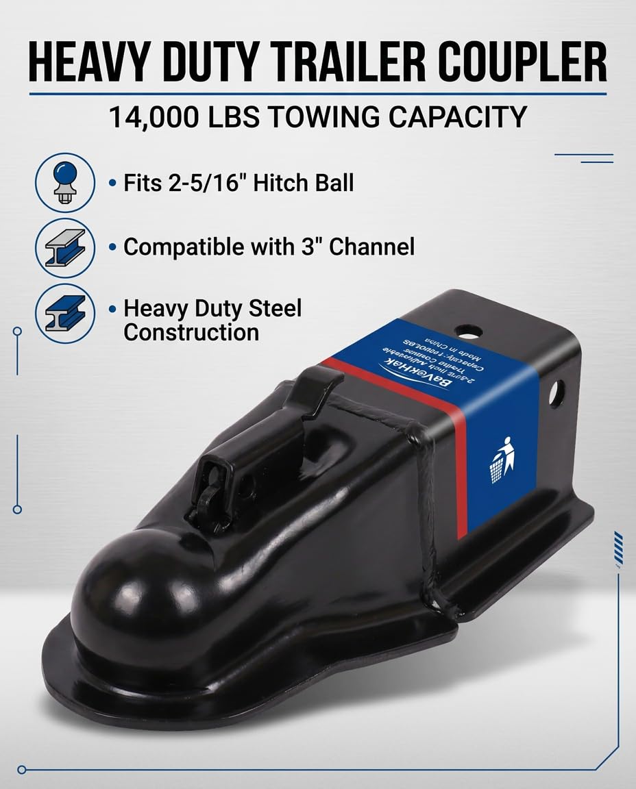 BaVekHak pre-drilled hole accepts safety pin or lock for security