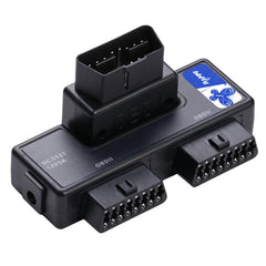 bbfly B33 rotatable male port OBD2 splitter enables space-saving routing in tight dashboards.