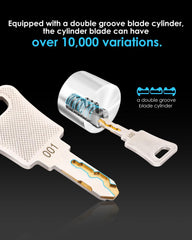 bbfly K01 OBD2 lock, top view, durable blend of aluminum and POM for longevity.