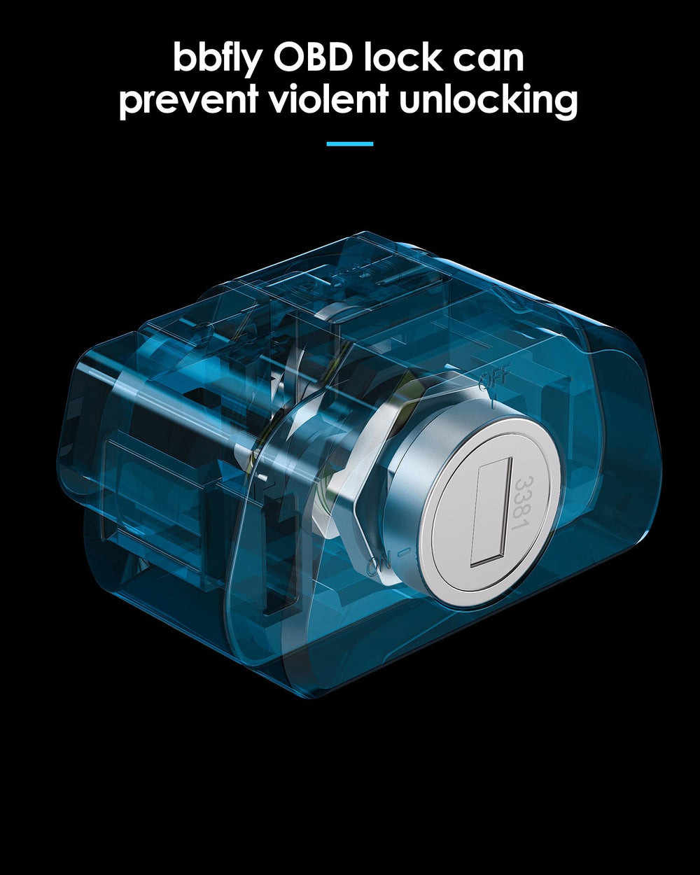 bbfly OBD2 locking device fits about 95% of vehicle ports