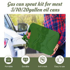 BBTO accordion flexible spout directs fuel flow with control.