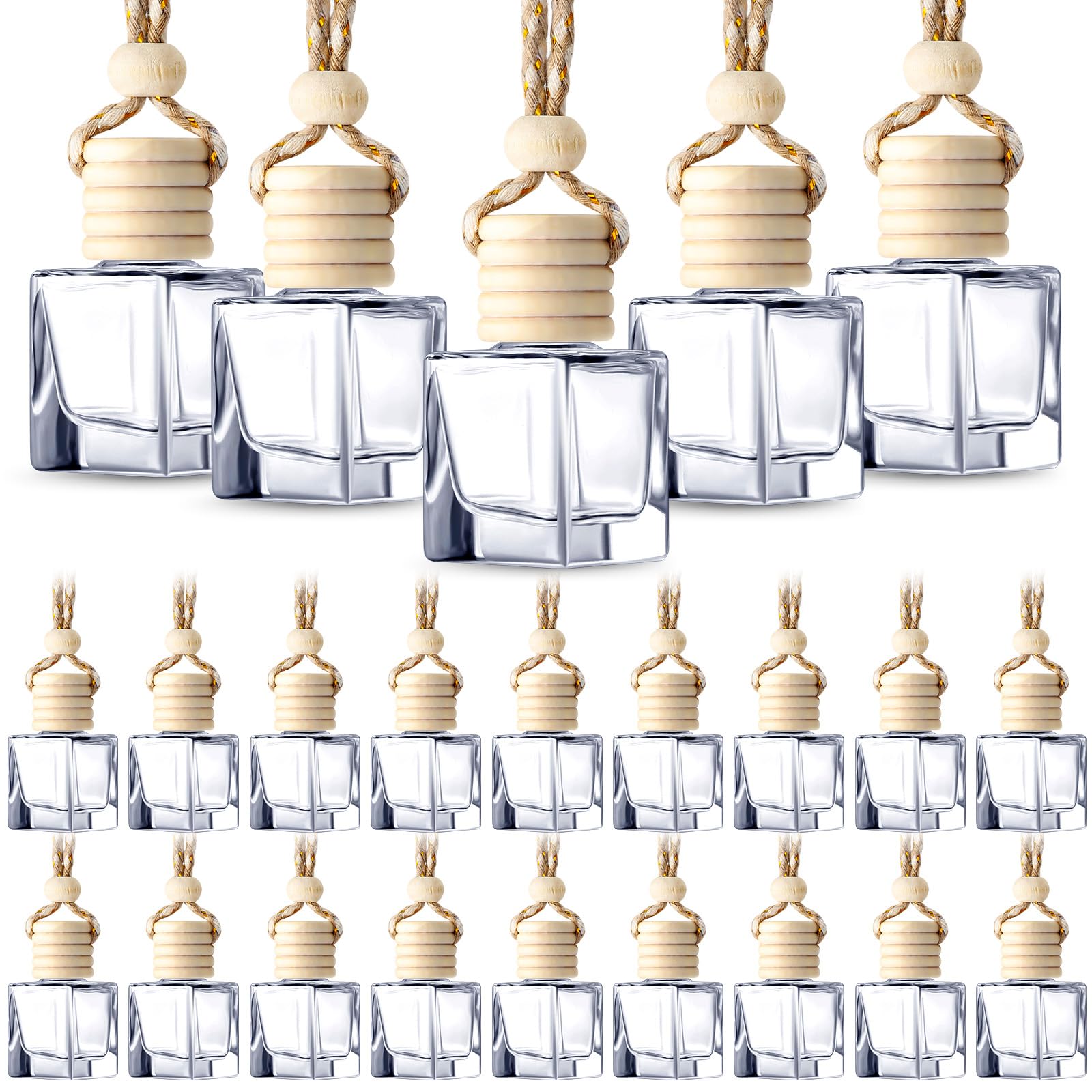 BBTO car air freshener cube bottle ready for essential oils to diffuse pleasant car fragrance.
