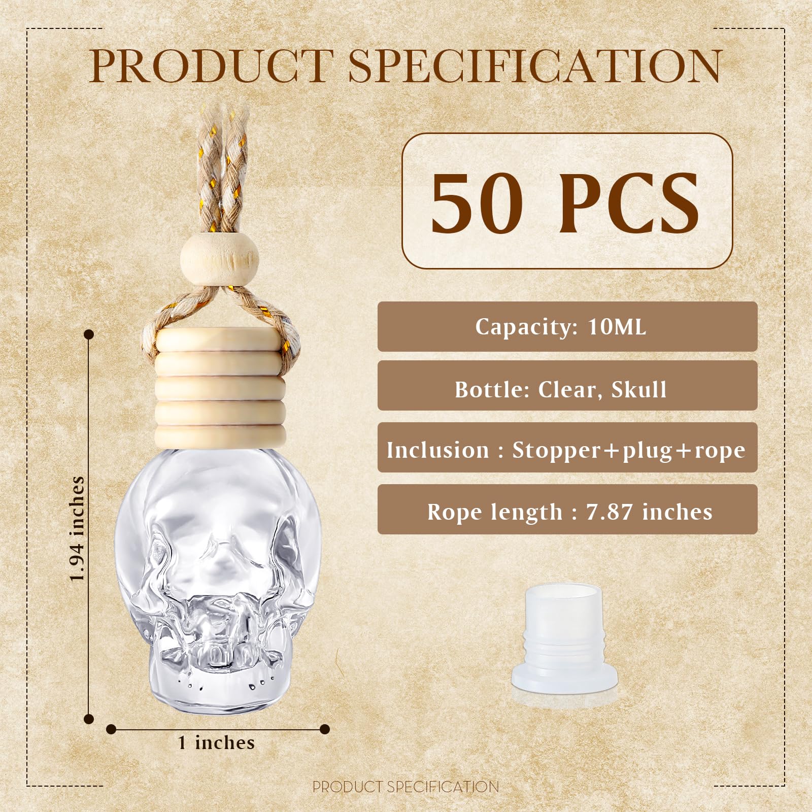 BBTO car diffuser bottle with wooden cap for easy refills