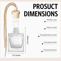 BBTO car diffuser wooden cap close-up highlighting durable cap and glass body