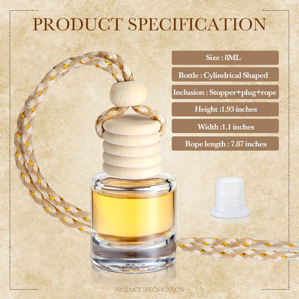 BBTO clear glass diffuser bottle presents elegant car interior decor.