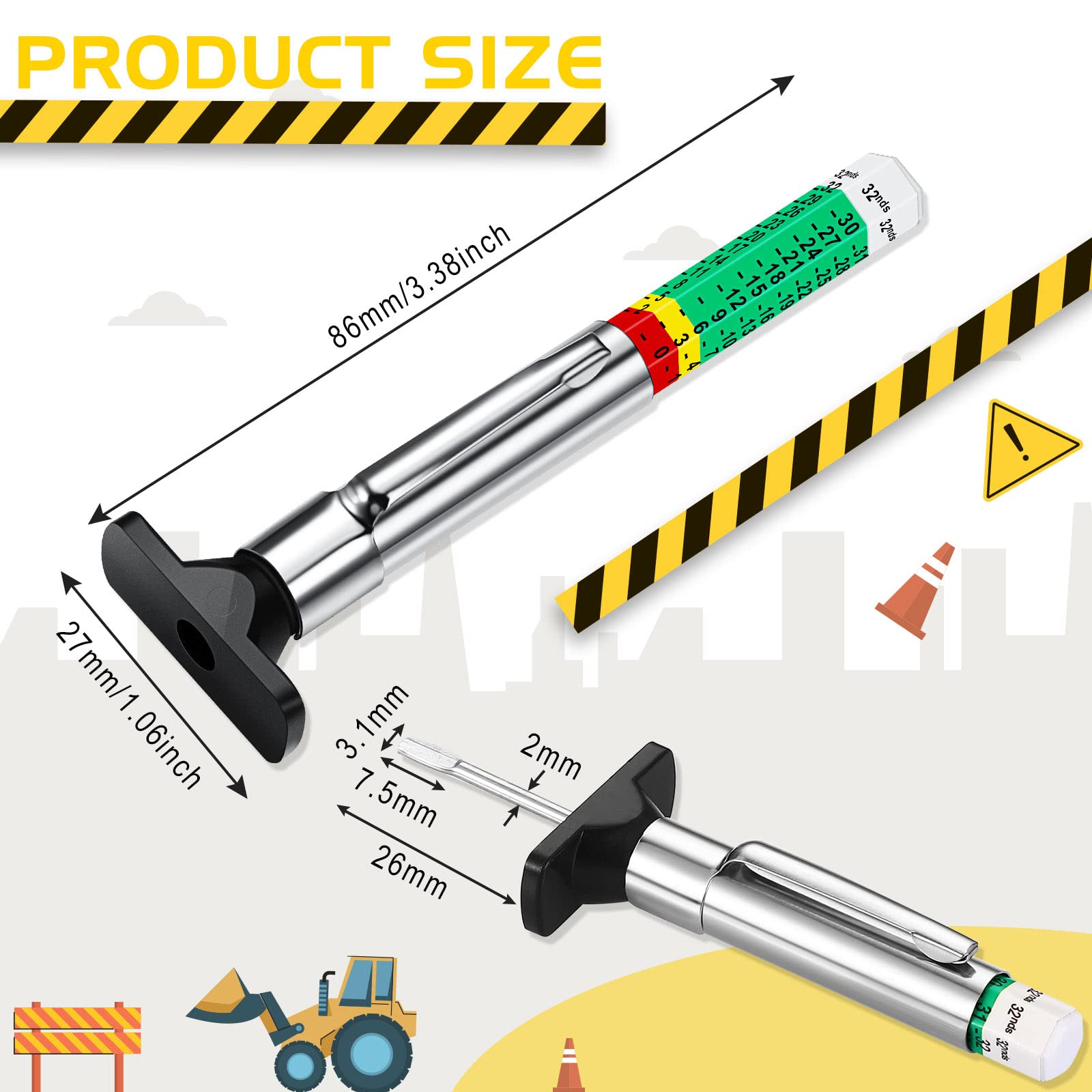 BBTO compact tyre tread-depth tool fits in pocket for fast checks.