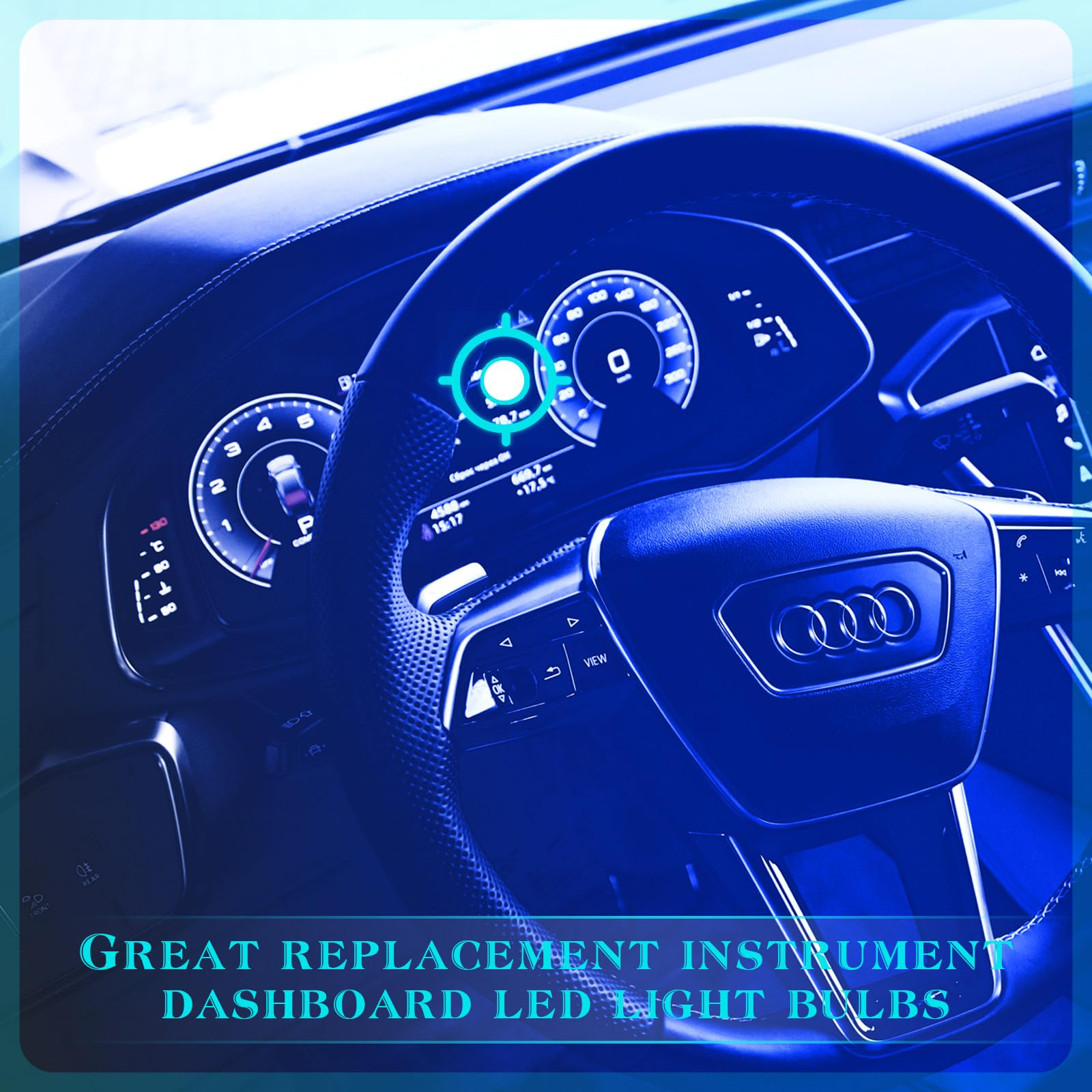 BBTO dashboard lights enabling vibrant blue glow with easy plug-and-play setup