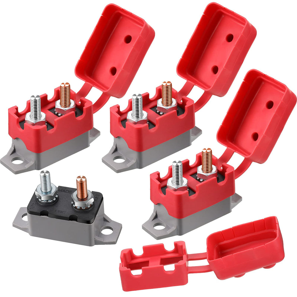 BBTO DC12V-24V automatic reset breaker with cover for reliable overload protection.