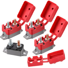 BBTO DC12V-24V automatic reset breaker with cover for reliable overload protection.
