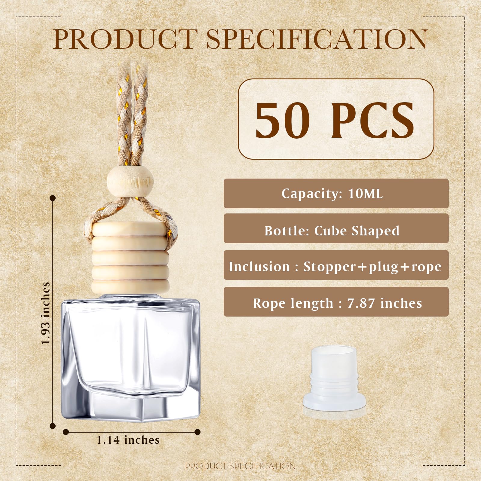 BBTO empty glass perfume bottle presents clear, elegant refilling option for blends.
