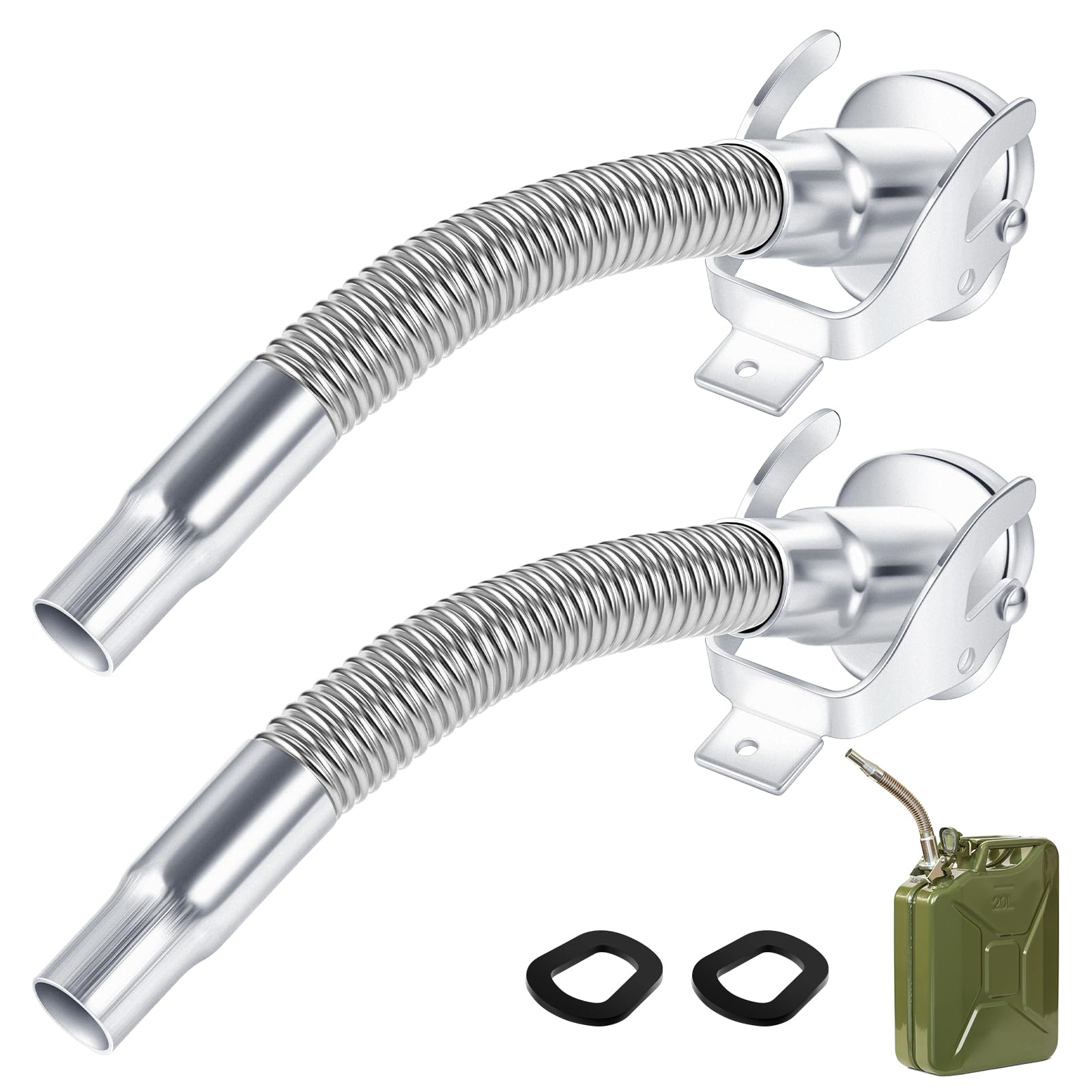 BBTO flexible stainless steel jerry can spout for reliable fuel transfers.