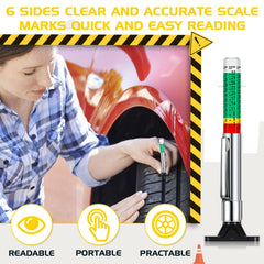 BBTO pocket tyre depth gauge with clip for on-the-go measurement.