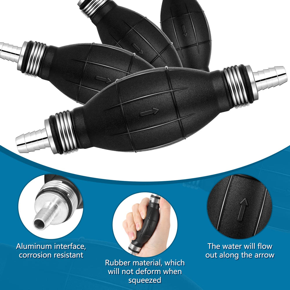BBTO hand siphon pump demonstrates easy priming action