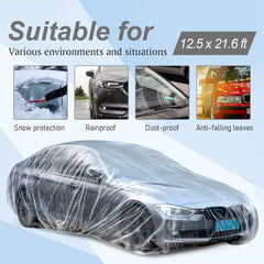 BBTO 12-5x21-6 ft car cover fits most sedans for broad compatibility